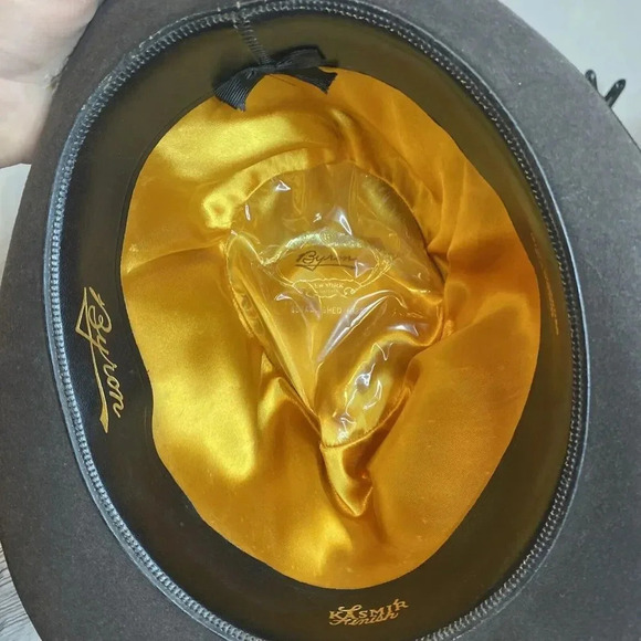 Vintage Byron Men`s Fedora Hat Brown  Wind Trolley, Kasmir Finish Size 8… - Picture 8 of 8